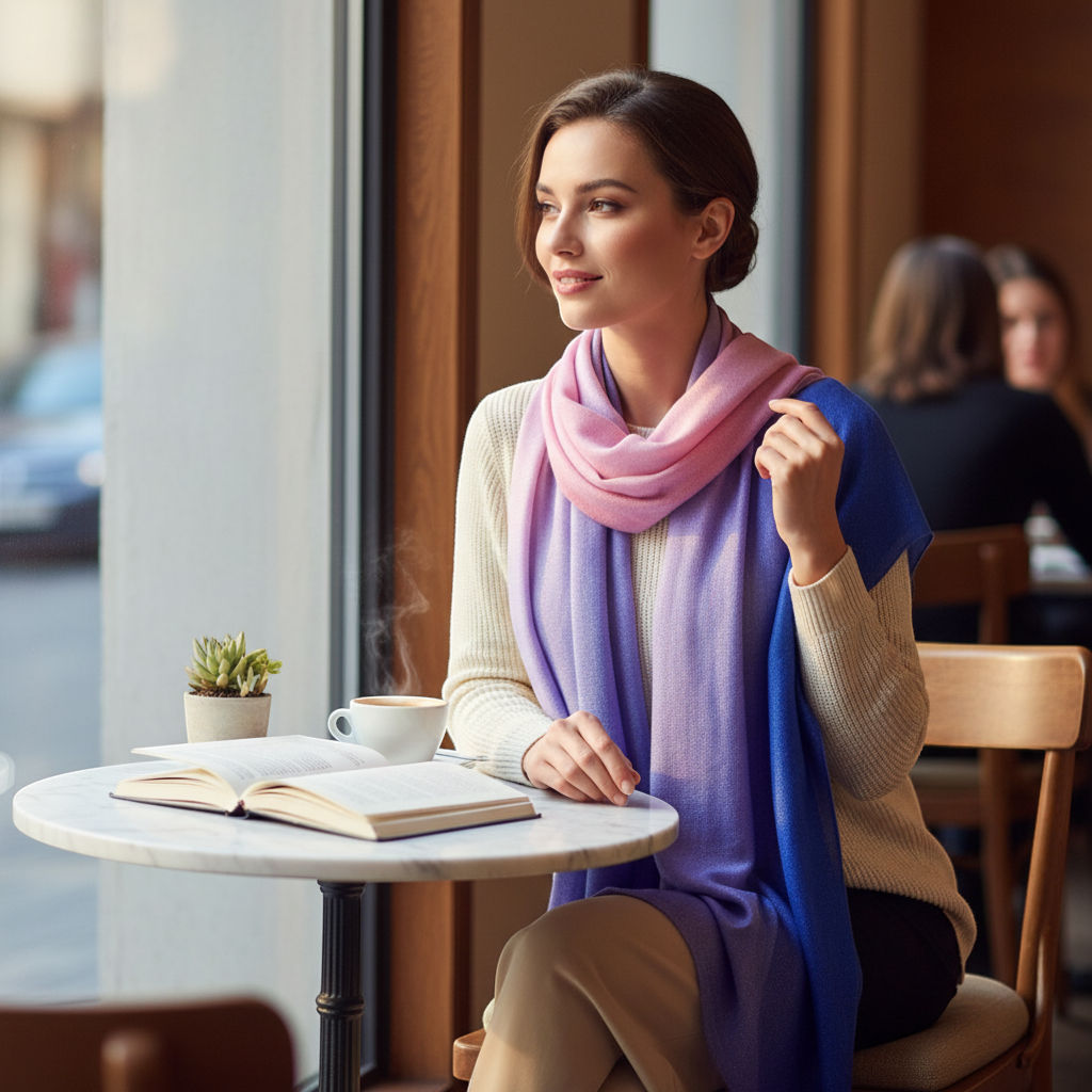 Tie And Dye In A Cashmere Scarf
